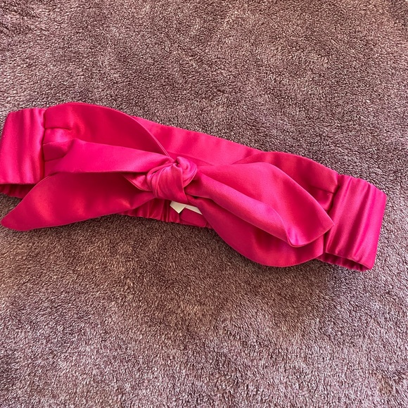 Y2k BCBG WIDE BOW BELT M - Picture 1 of 4